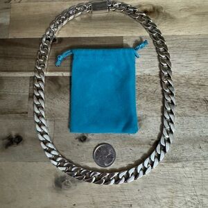 💎 Heavy Solid Sterling Silver Cuban Chain – 12mm | 163g | 22” | Brand New